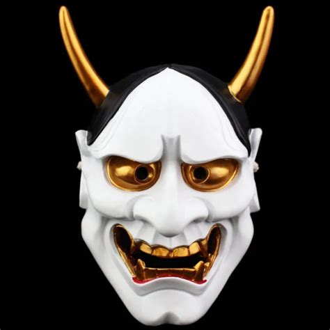 Resin Japanese Buddhist Evil Oni Noh Hannya Mask Cosplay Scary Mask Cs