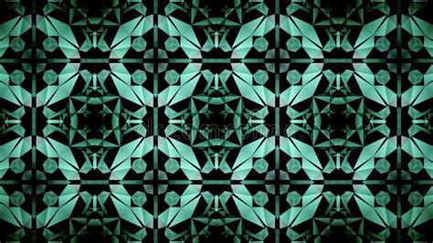 Mint Black Green Color Polygon Wallpaper Stock Illustration