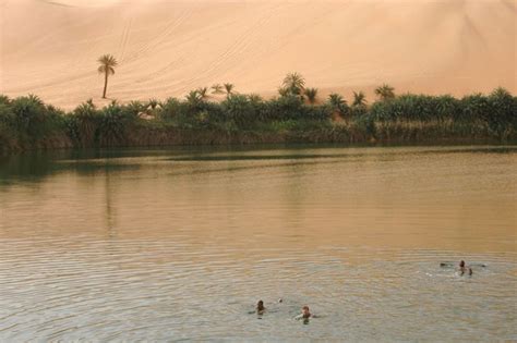 Umm Al Maa Is A Lake Oasis In The Idehan Ubari Sand Sea Libya It Is