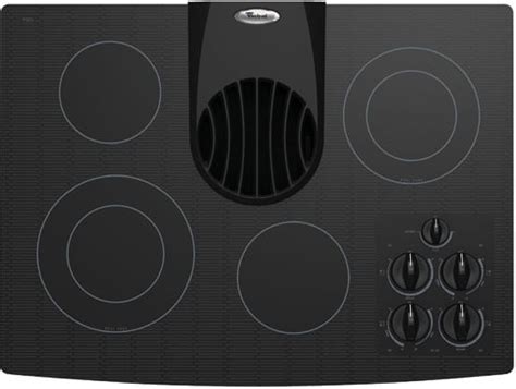 30 In. Electric Downdraft Cooktop In Black With 4 Elements - 30 Inch Electric Cooktops