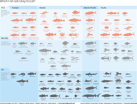 Which Fish Are Okay To Eat Information Is Beautiful Fish Chart