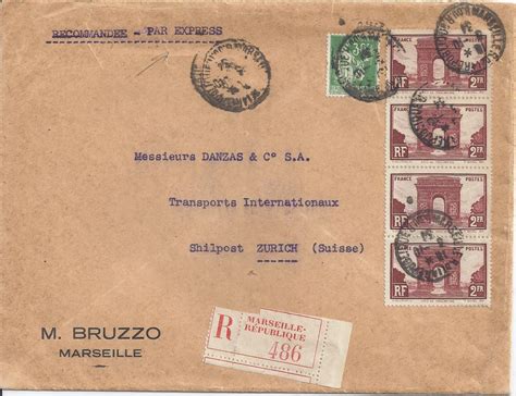 Nur ein gutschein pro person und bestellung. Frankreich 1934, Einschreiben Express Brief v. Marseille i.d. Schweiz. #s213 · Heiner Zinoni