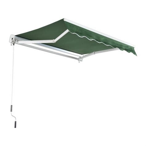 Outsunny 8 Ft W X 7 Ft D Polyester Retractable Standard Patio Awning