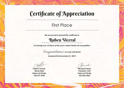 ️ Sample Certificate Of Appreciation Form Template ️ In Professional