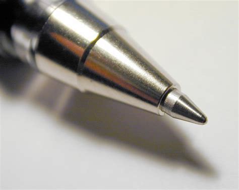 Free Image Of Close Up View Of The Nib Of A Ballpoint Pen