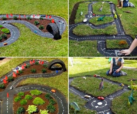Backyard Race Car Track An Easy Diy Backyard Tired And Gardens