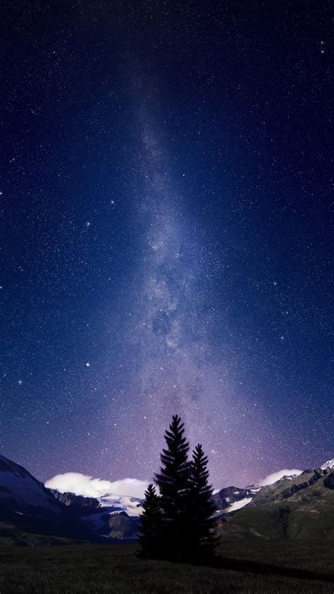 Swiss Alps Night Sky Iphone 5s Wallpaper Download