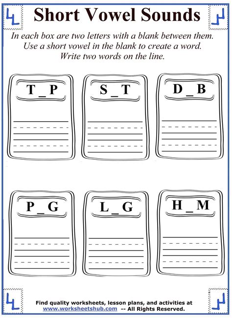 Teach Child How To Read Beginning Short Vowel Sounds Worksheets For