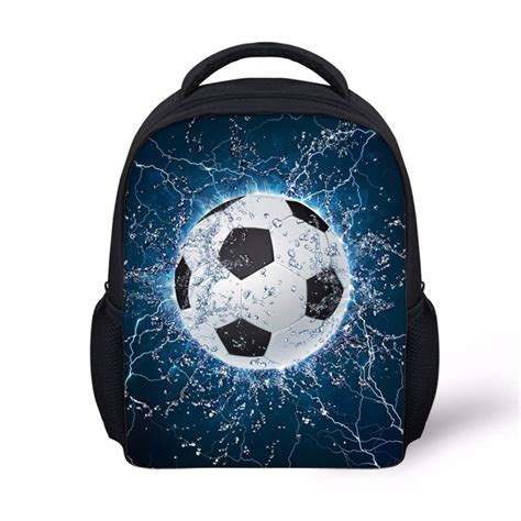 Soccer Ball Printed Sports Backpack For Kids In 2020 School Bags For