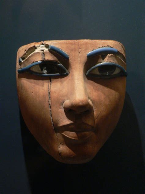 Egyptian Funeral Mask From The 18th Dynasty Louvre Paris Blue Glass