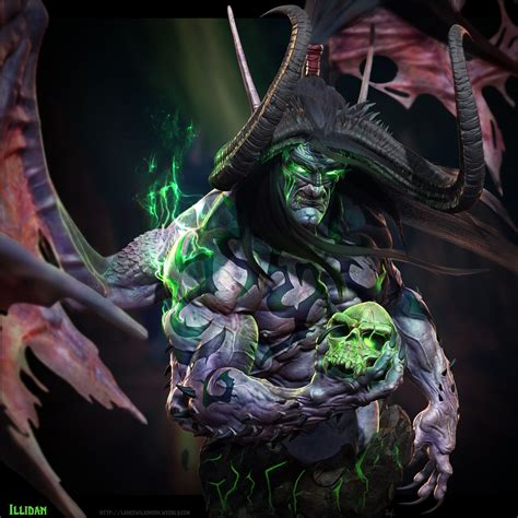 Illidan Colored By Optinium Illidan Stormrage Warcraft Art World