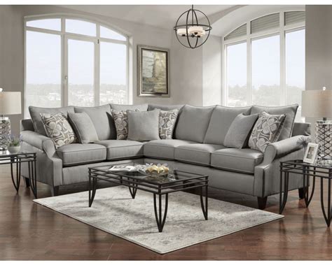 Overstock Furniture Bay Ridge Gray Sectional Living Room