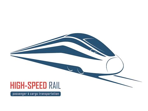 Premium Vector Modern High Speed Rail Emblem Icon Label Silhouette