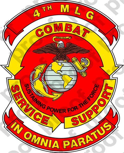 Sticker Usmc Unit 4th Marine Logistics Group Mlg Ooo Lisc20187 Mc