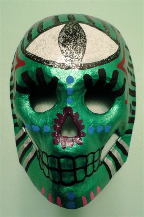 Items Similar To Sugar Skull Paper Mache Mask Wall Art On Etsy