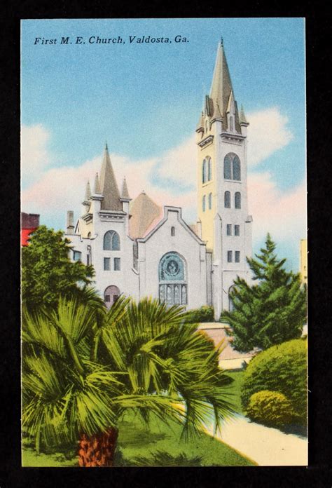 Valdosta First M E Church Methodist Carte Postale Ancienne Et
