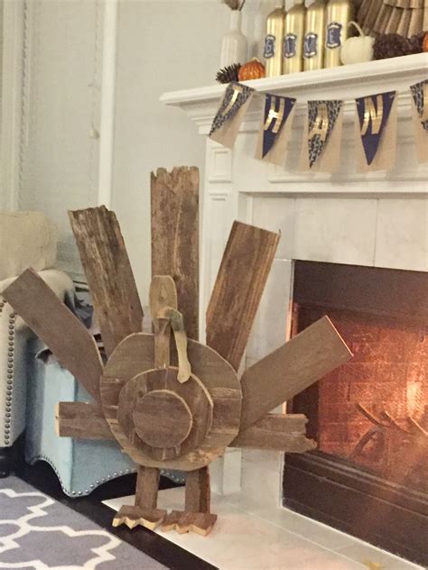 Thanksgiving Turkey Made Out Of Recycled Fence Boards Fall Wood