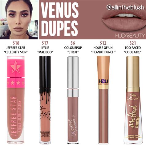Huda Beauty Venus Liquid Matte Lipstick Dupes All In The Blush