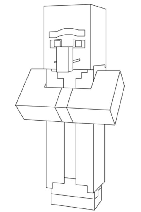 Minecraft Villager Coloring Pages Printable Coloring Pages For Kids
