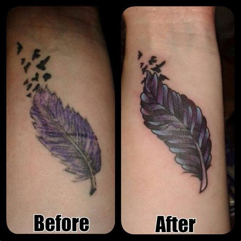 Feather Cover Up Tattoo By Boulger On DeviantART Cover Tattoo Bird Tattoos For Women Tattoos