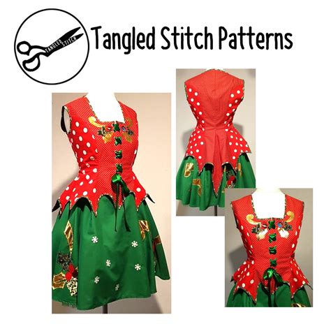 Tinsel Hollyberry Christmas Elf Sewing Pattern Fairy Costume Etsy