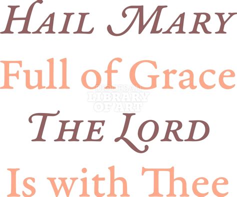 Diocesan Library Of Art Hail Mary Full Of Grace The Lord Is With Thee
