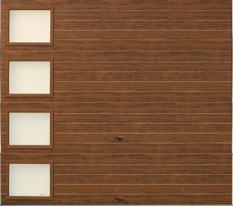 Clopay Modern Steel Collection Garage Door With Ultra Grain Wood Look