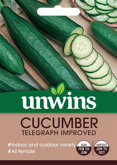 Cucumber Telegraph Vegetable Seeds Unwins Jacksons Nurseries