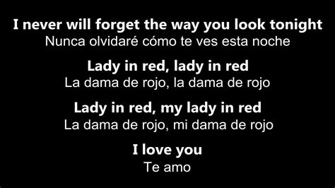 ♥ The Lady In Red ♥ La Dama De Rojo ~ Chris De Burgh Letras En Inglés Y Español Youtube