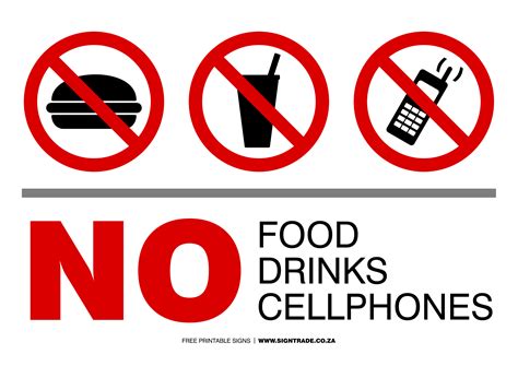 No Mobile Phone Signs Poster Template
