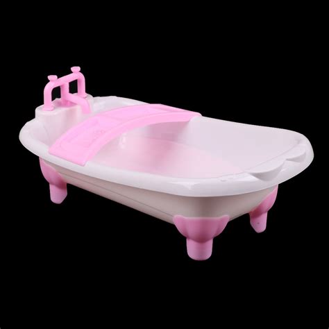 1set Newest Dolls Play House Toys Plastic Bathroom Furniture Bathtub