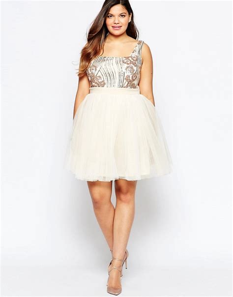Little Mistress Plus Little Mistress Plus Sequin Bodice Tulle Prom Dress At Asos