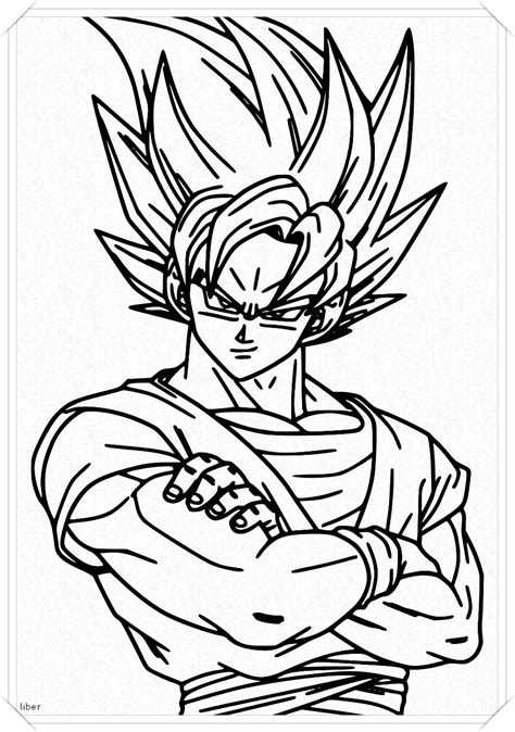 Imagen De Goku Fase 4 Para Iluminar Y Dibujar Dibujos De Kulturaupice