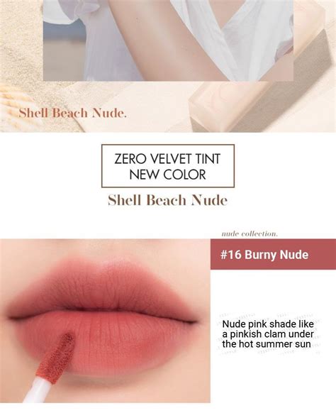 Romand Tinte De Labios Zero Velvet Tint Shell Beach Nude Collection