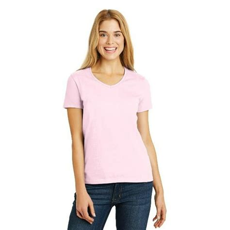 Hanes Hanes 5780 Ladies Tagless 100 Percent Cotton V Neck T Shirt
