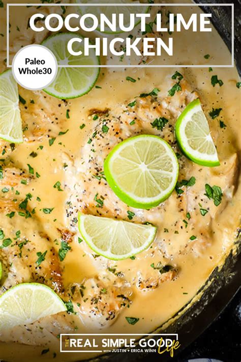 I actually enjoy thai food and it always feels like home cooking to me! Coconut Lime Chicken (Paleo, Whole30 + Keto) | The Real ...