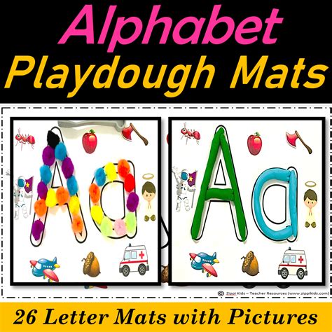 Alphabet Playdough Mats Letter Play Dough Mats Playdoh Mats With