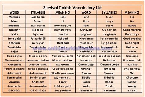Basic Phrases In Turkish Learning Turkish Pinterest Turkish