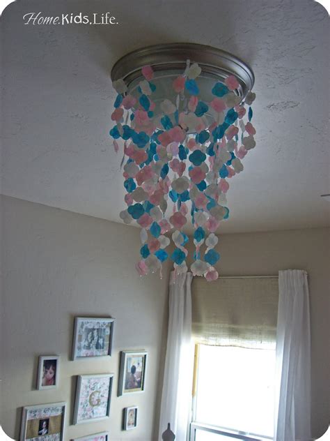 Then just put the drum shade into place, secured by the great diy project! Home. Kids. Life.: DIY Faux Capiz Light Cover