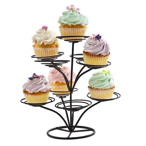 Cupcake Tree In Black Holds 9 Small Cupcakes And 13 Large Cupcakes