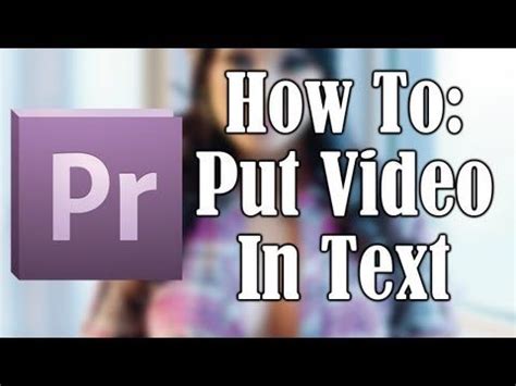 Now, a text editor will appear on screen, with a variety of text. Adobe Premiere Pro Tutorial: Video In Text Effect ...