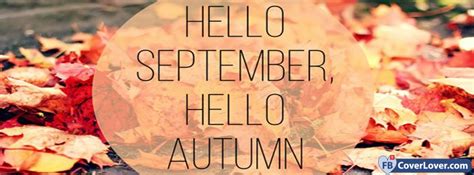 Hello September Hello Autumn Seasonnal Facebook Cover Maker