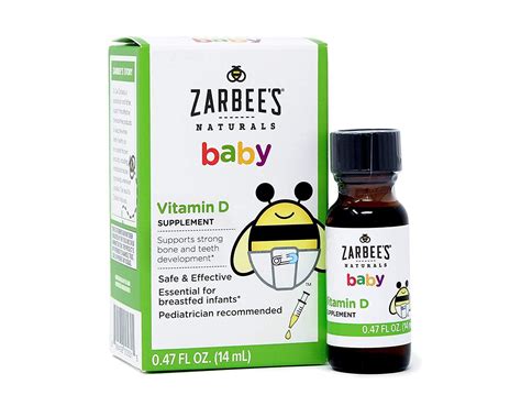 Zarbees Naturals Baby Vitamin D Supplement Safe And Effective 47 Oz