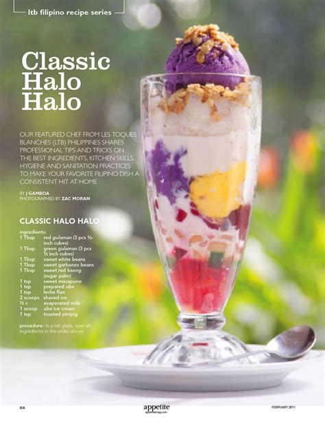 Classic Halo Halo Recipe Ltb Chefs Phils Filipino Food Dessert Asian Desserts Filipino Recipes