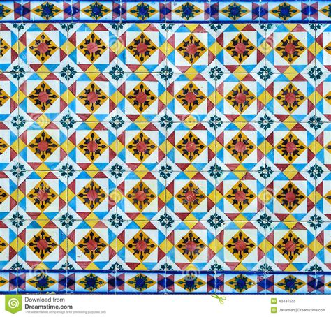 Vintage Azulejos Traditional Portuguese Tiles Stock Illustration
