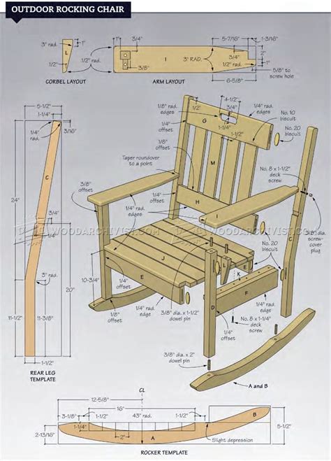 Free Adirondack Rocking Chair Plans Templates Hannah Thomas Coloring