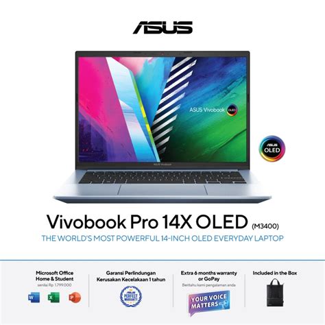 Jual Laptop Asus Vivobook Pro 14x Oled M3400qa Ryzen 5 5600h 512g 14 2