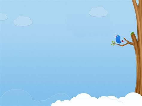 Bird Cartoon Background For Powerpoint Cartoons Ppt Templates