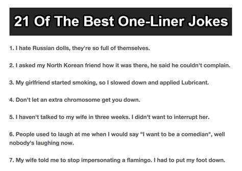 21 Best One Liner Jokes 15 Is Just Evil Mogul