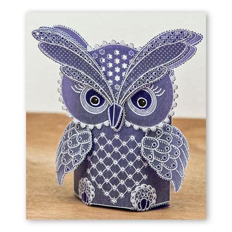 Lindas Mama Owl A4 Square Groovi Tem Plate Cards Handmade Parchment
